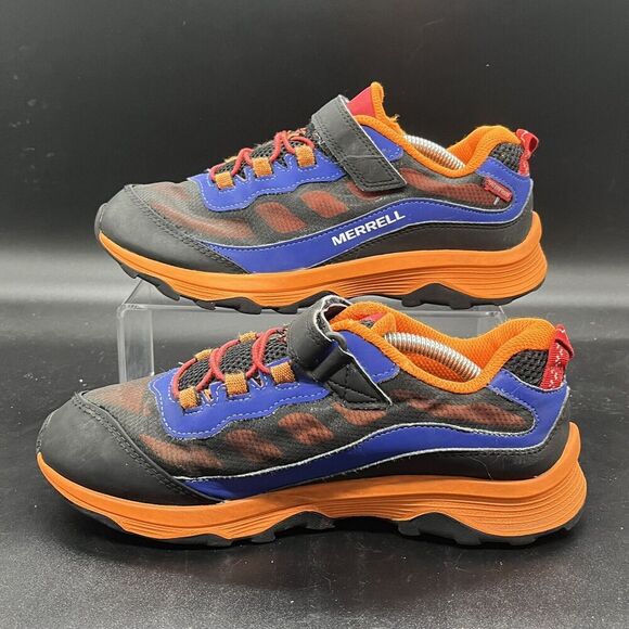 Merrell Kids Moab Speed low waterproof shoe size 6 MK267234 blue orange hiking - Picture 2 of 8